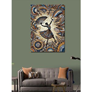 Kanvas Tablo Afrikalı Kadın Ve Desenler 50x70 cm