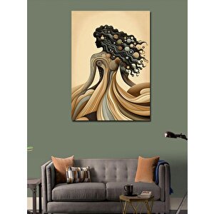 Kanvas Tablo Soyut Desenli Kadın 100x140 cm