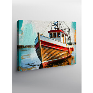 Kanvas Tablo Balıkçı Teknesi Limanda 50x70 cm