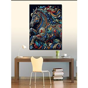 Kanvas Tablo Desenli At 50x70 cm