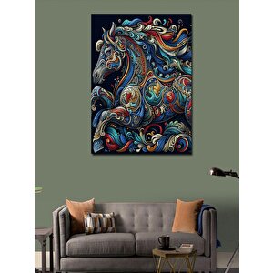 Kanvas Tablo Desenli At 100x140 cm