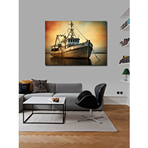 Kanvas Tablo Balıkçı Teknesi Limanda 100x140 cm