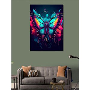 Kanvas Tablo Renkli Kelebek Sanatı 100x140 cm