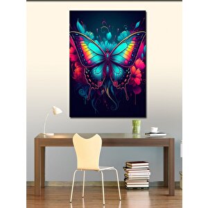 Kanvas Tablo Renkli Kelebek Sanatı 50x70 cm