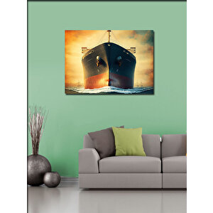 Kanvas Tablo Yük Gemisi Limanda 50x70 cm