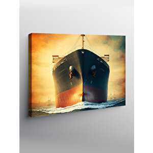Kanvas Tablo Yük Gemisi Limanda 70x100 cm