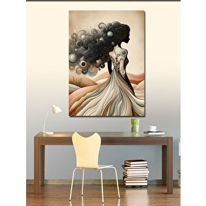 Kanvas Tablo Soyut Desenler Ve Kadın 100x140 cm