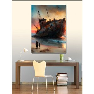 Kanvas Tablo Batık Gemi 70x100 cm
