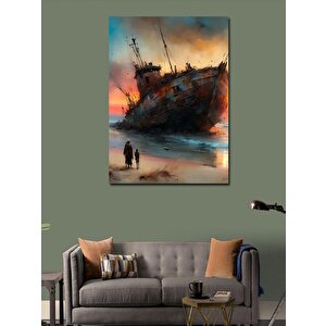 Kanvas Tablo Batık Gemi 70x100 cm