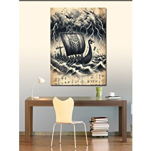 Kanvas Tablo Viking Gemisi 50x70 cm