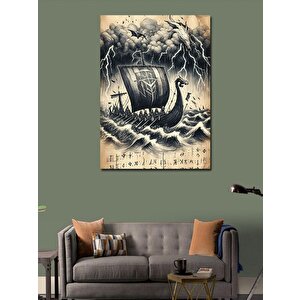 Kanvas Tablo Viking Gemisi 50x70 cm