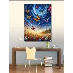 Kanvas Tablo Renkli Kelebekler 100x140 cm