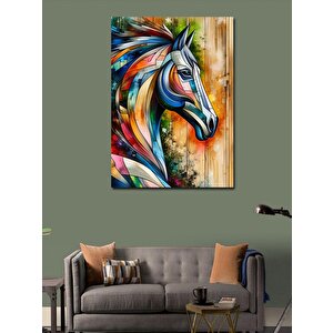 Kanvas Tablo Desenler Ve At 70x100 cm