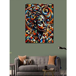 Kanvas Tablo Soyut Desenler Ve Kadın 50x70 cm