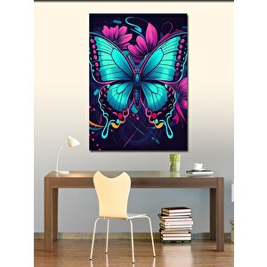 Kanvas Tablo Renkli Kelebek 70x100 cm