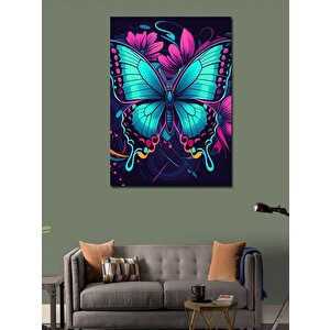 Kanvas Tablo Renkli Kelebek 50x70 cm
