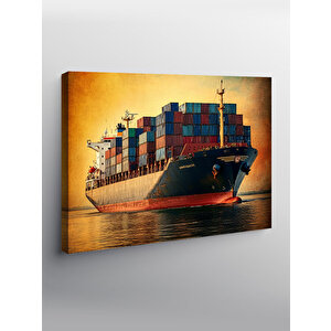 Kanvas Tablo Denizde Konteyner Gemisi 70x100 cm