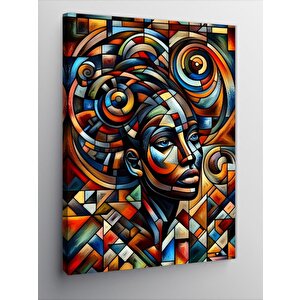 Kanvas Tablo Soyut Desenler Ve Kadın 70x100 cm
