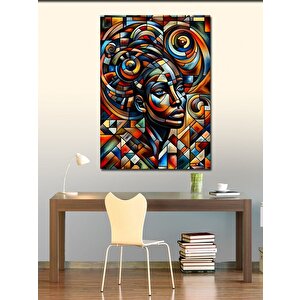 Kanvas Tablo Soyut Desenler Ve Kadın 70x100 cm