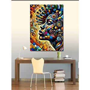 Kanvas Tablo Soyut Desenler Ve İnsan 70x100 cm