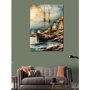 Kanvas Tablo Terkedilmiş Gemi 100x140 cm