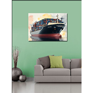 Kanvas Tablo Büyük Konteyner Gemisi 100x140 cm