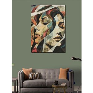 Kanvas Tablo Soyut Desenler Ve Kadın 100x140 cm