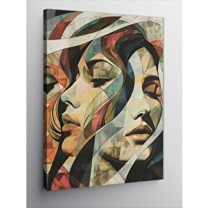 Kanvas Tablo Soyut Desenler Ve Kadın 70x100 cm