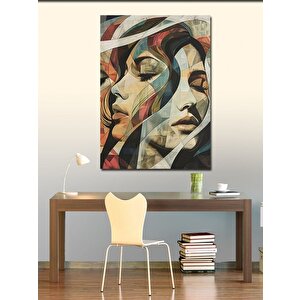 Kanvas Tablo Soyut Desenler Ve Kadın 70x100 cm