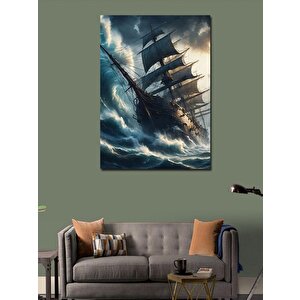 Kanvas Tablo Fırtınadaki Gemi 100x140 cm