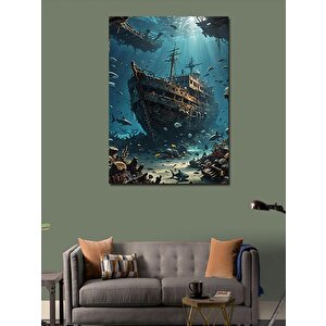 Kanvas Tablo Batık Gemi 100x140 cm