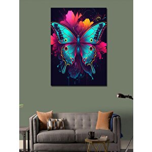 Kanvas Tablo Renkli Kelebek 70x100 cm