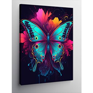 Kanvas Tablo Renkli Kelebek 50x70 cm