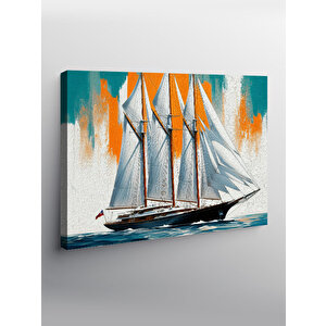 Kanvas Tablo Beyaz Yelkenli Gemiler 50x70 cm