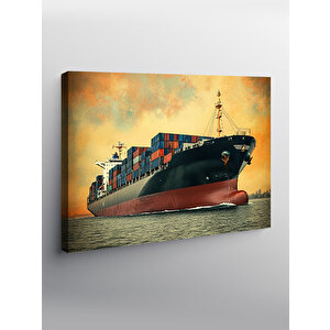 Kanvas Tablo Yüzen Yük Gemisi 70x100 cm