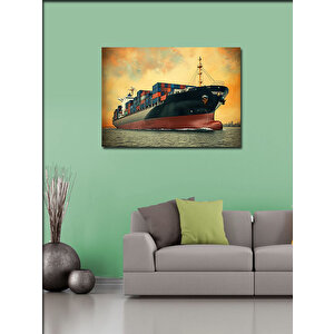Kanvas Tablo Yüzen Yük Gemisi 70x100 cm