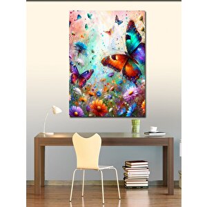 Kanvas Tablo Renkli Kelebekler 50x70 cm