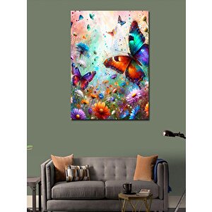 Kanvas Tablo Renkli Kelebekler 50x70 cm