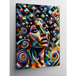 Kanvas Tablo Desenler Ve Soyut Kadın 100x140 cm