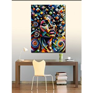 Kanvas Tablo Desenler Ve Soyut Kadın 100x140 cm