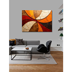 Kanvas Tablo Soyut Renkli Yuvarlak Desenler 70x100 cm