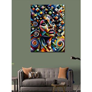 Kanvas Tablo Desenler Ve Soyut Kadın 70x100 cm