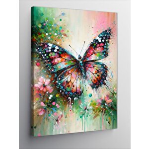 Kanvas Tablo Renkli Kelebek 50x70 cm