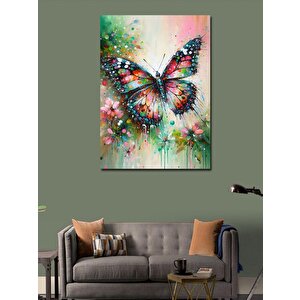Kanvas Tablo Renkli Kelebek 50x70 cm
