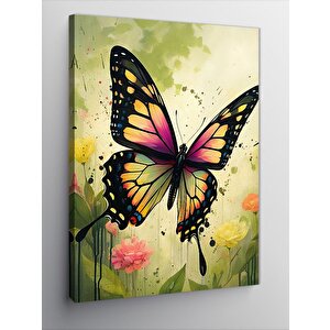 Kanvas Tablo Renkli Kelebek 50x70 cm