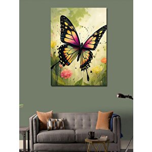 Kanvas Tablo Renkli Kelebek 50x70 cm