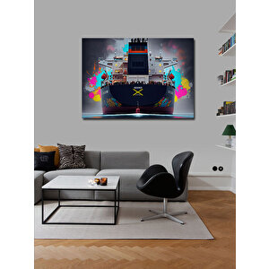 Kanvas Tablo Grafitili Konteyner Gemisi 100x140 cm