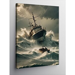 Kanvas Tablo Fırtınadaki Gemi 50x70 cm