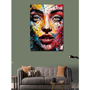 Kanvas Tablo Tribal Desenli Halterci 70x100 cm