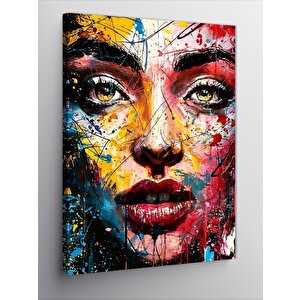 Kanvas Tablo Tribal Desenli Halterci 100x140 cm
